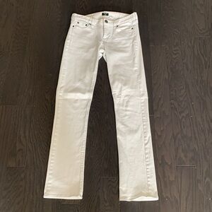 J. Crew Matchstick Stretch Straight Leg White Jean